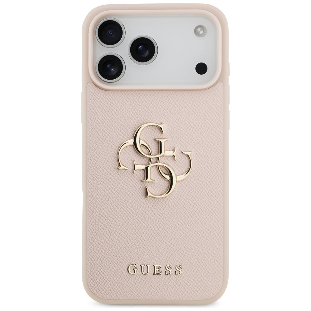 Futrola za Apple iPhone 17 Pro Max, Guess, 4G Grained Big and Classic Logo, Roze