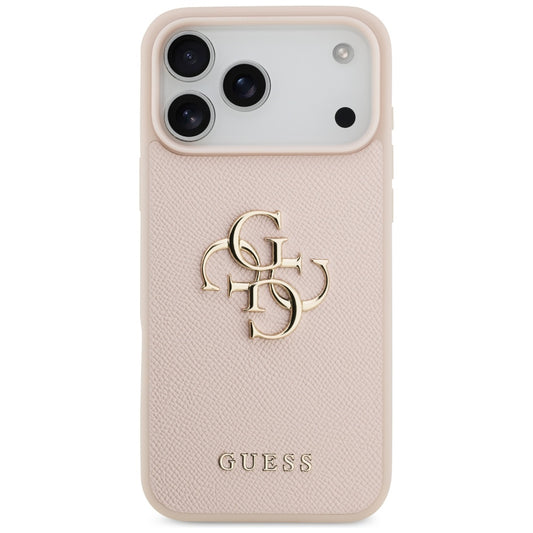 Futrola za Apple iPhone 17 Pro Max, Guess, 4G Grained Big and Classic Logo, Roze