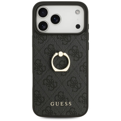 Futrola za Apple iPhone 17 Pro Max, Guess, 4G Ring Stand, Crna
