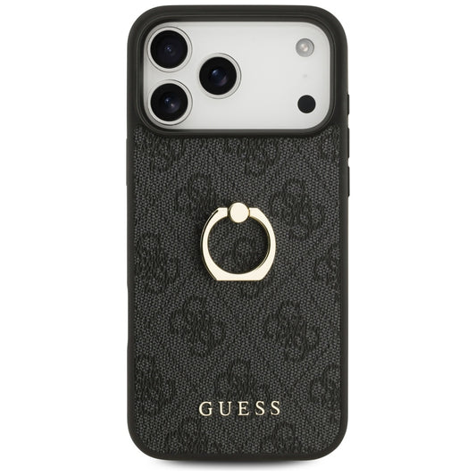 Futrola za Apple iPhone 17 Pro Max, Guess, 4G Ring Stand, Crna