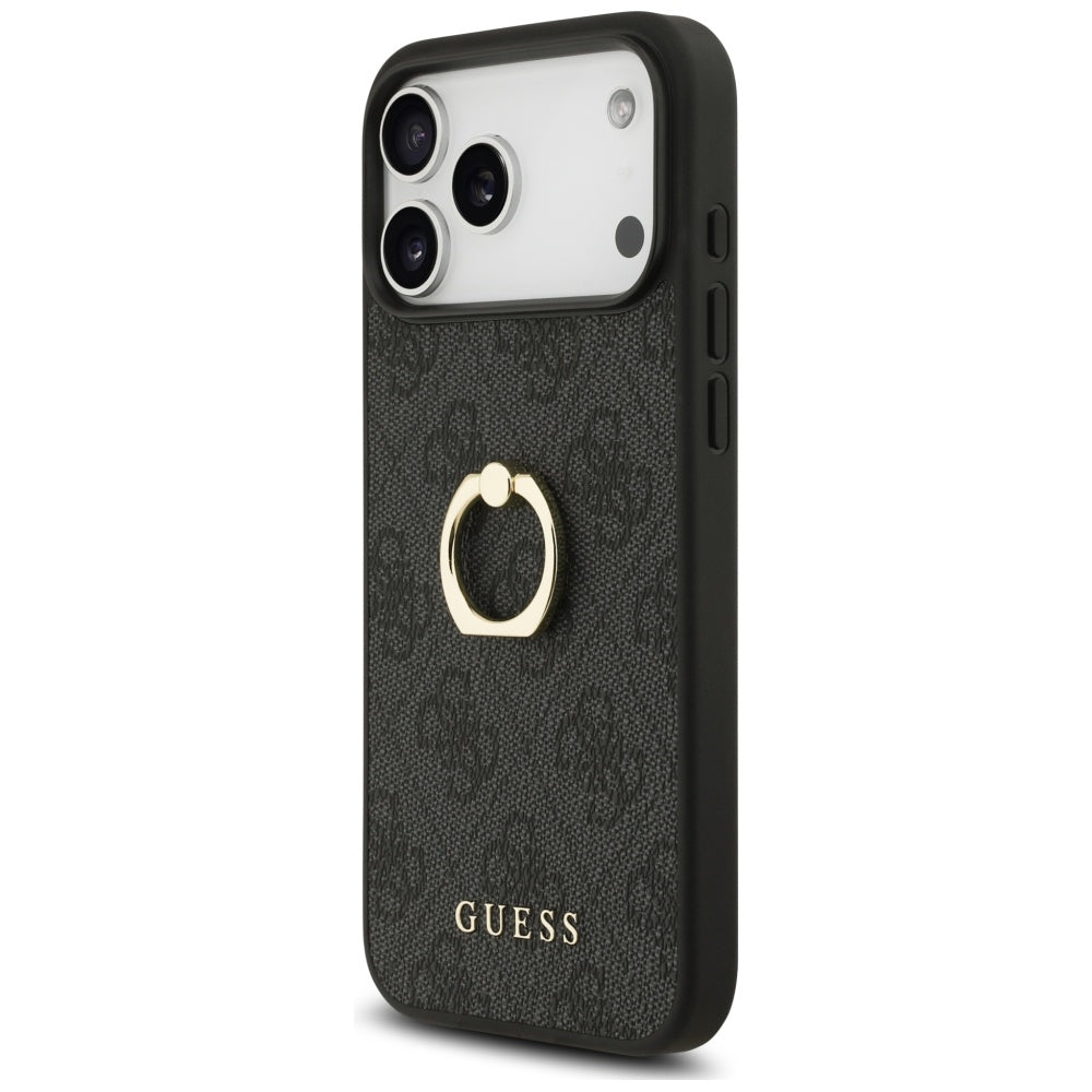 Futrola za Apple iPhone 17 Pro Max, Guess, 4G Ring Stand, Crna