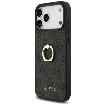 Futrola za Apple iPhone 17 Pro Max, Guess, 4G Ring Stand, Crna