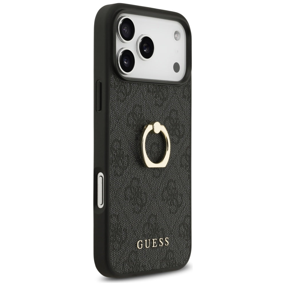 Futrola za Apple iPhone 17 Pro Max, Guess, 4G Ring Stand, Crna