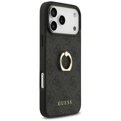Futrola za Apple iPhone 17 Pro Max, Guess, 4G Ring Stand, Crna