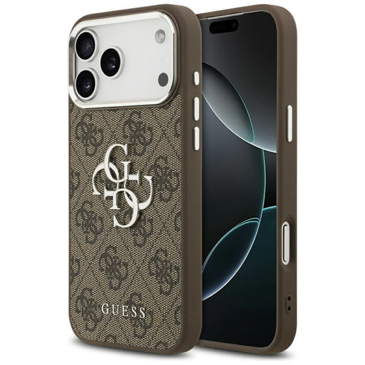 Futrola za Apple iPhone 17 Pro Max, Guess, Big 4G Logo Classic, Braon Srebrna