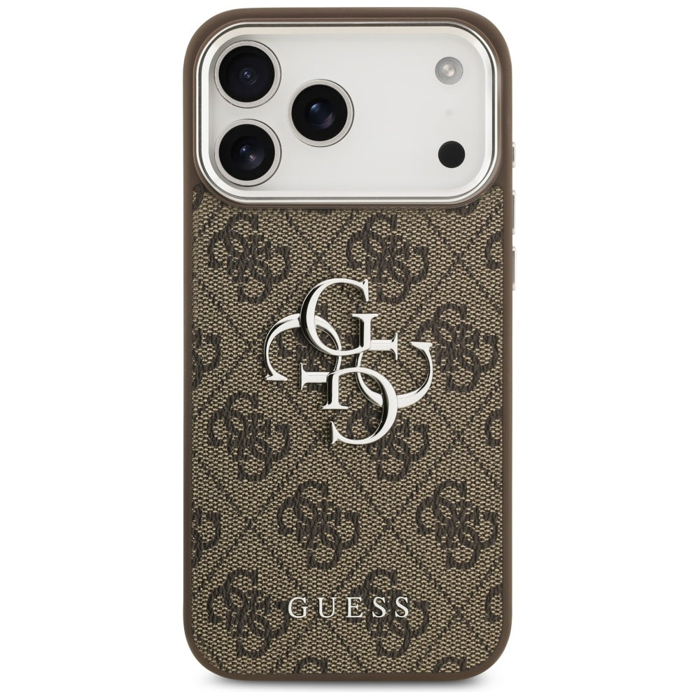 Futrola za Apple iPhone 17 Pro Max, Guess, Big 4G Logo Classic, Braon Srebrna