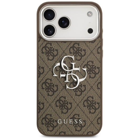 Futrola za Apple iPhone 17 Pro Max, Guess, Big 4G Logo Classic, Braon Srebrna