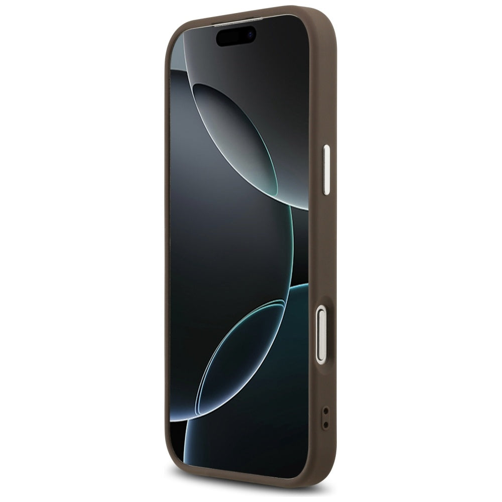 Futrola za Apple iPhone 17 Pro Max, Guess, Big 4G Logo Classic, Braon Srebrna