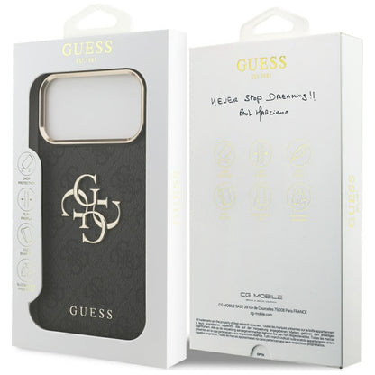 Futrola za Apple iPhone 17 Pro Max, Guess, Big 4G Logo Classic, Crno Zlatna