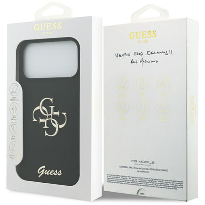 Futrola za Apple iPhone 17 Pro Max, Guess, Big 4G Script, Crna