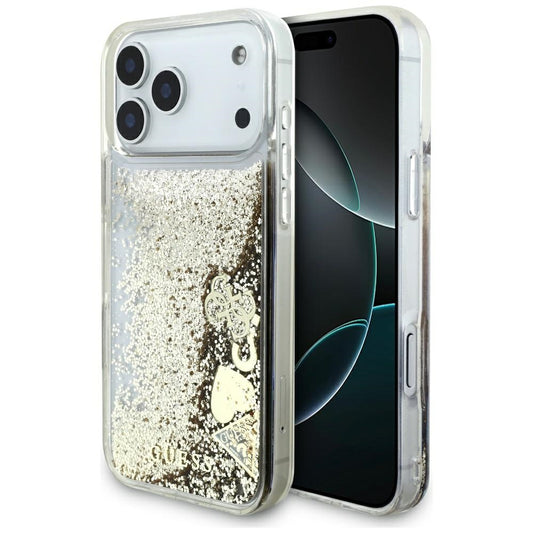 Futrola za Apple iPhone 17 Pro Max, Guess, Liquid Glitter Charms, Zlatna