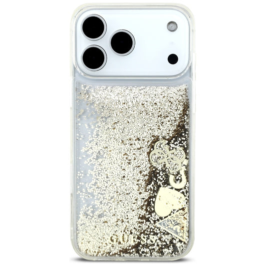 Futrola za Apple iPhone 17 Pro Max, Guess, Liquid Glitter Charms, Zlatna