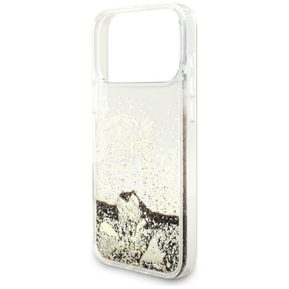 Futrola za Apple iPhone 17 Pro Max, Guess, Liquid Glitter Charms, Zlatna
