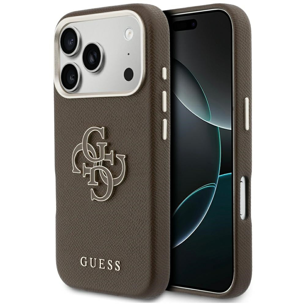 Futrola za Apple iPhone 17 Pro Max, Guess, Resin Logo, Braon