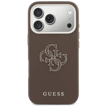 Futrola za Apple iPhone 17 Pro Max, Guess, Resin Logo, Braon