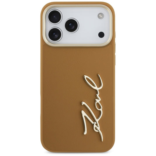 Futrola za Apple iPhone 17 Pro Max, Karl Lagerfeld, Script Logo, Braon