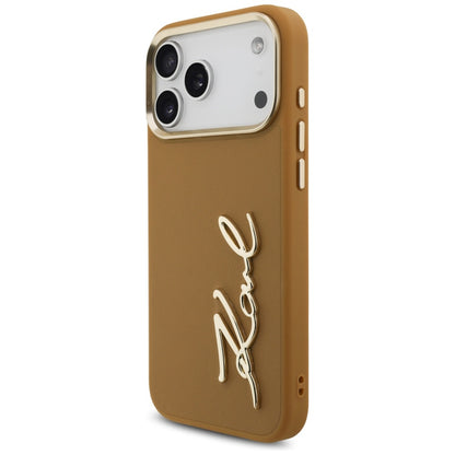 Futrola za Apple iPhone 17 Pro Max, Karl Lagerfeld, Script Logo, Braon
