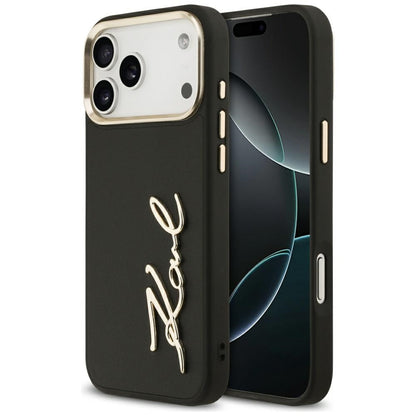 Futrola za Apple iPhone 17 Pro Max, Karl Lagerfeld, Script Logo, Crna