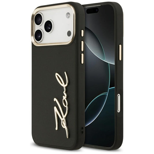 Futrola za Apple iPhone 17 Pro Max, Karl Lagerfeld, Script Logo, Crna
