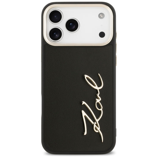 Futrola za Apple iPhone 17 Pro Max, Karl Lagerfeld, Script Logo, Crna