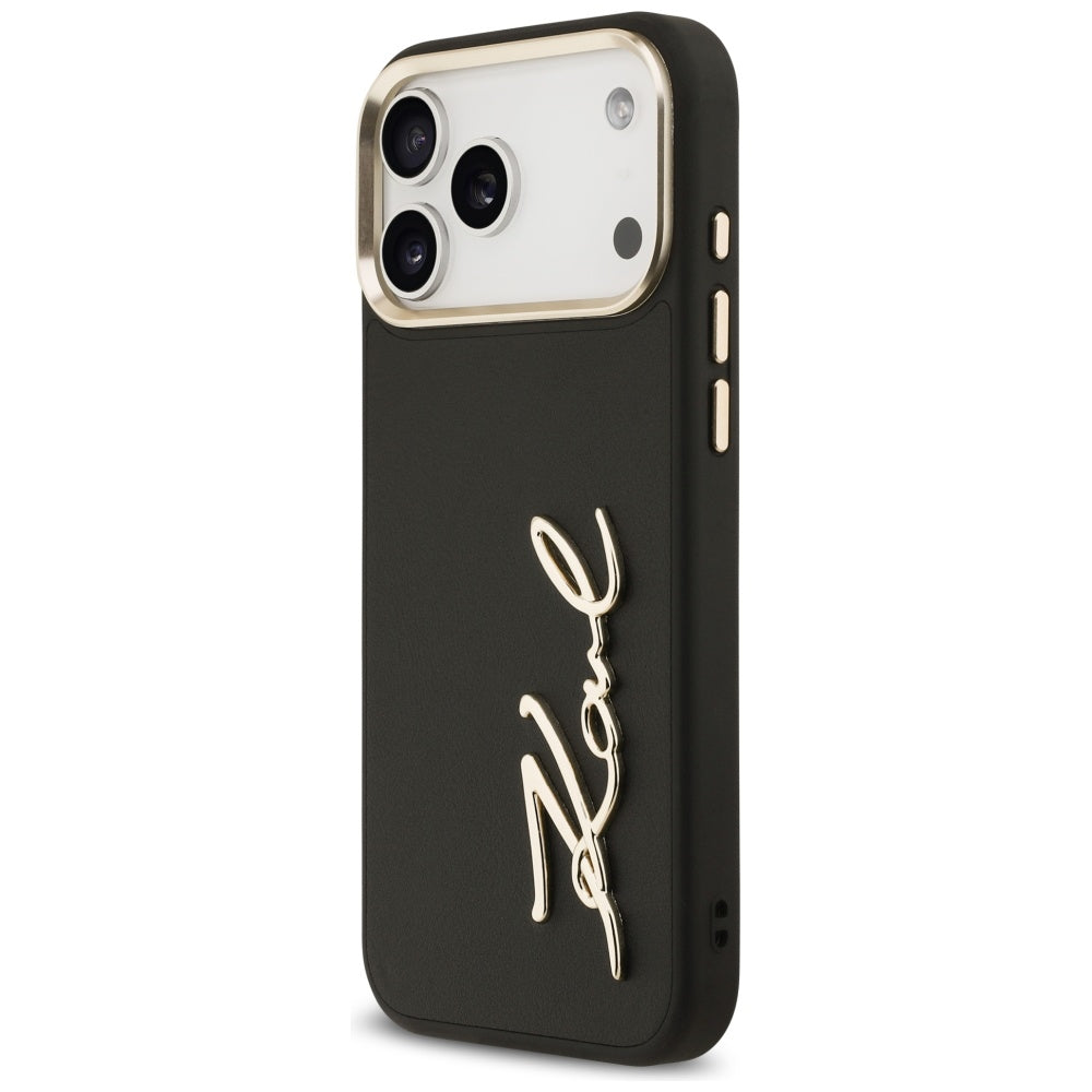 Futrola za Apple iPhone 17 Pro Max, Karl Lagerfeld, Script Logo, Crna