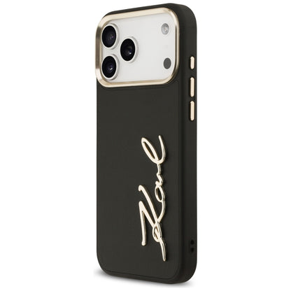 Futrola za Apple iPhone 17 Pro Max, Karl Lagerfeld, Script Logo, Crna