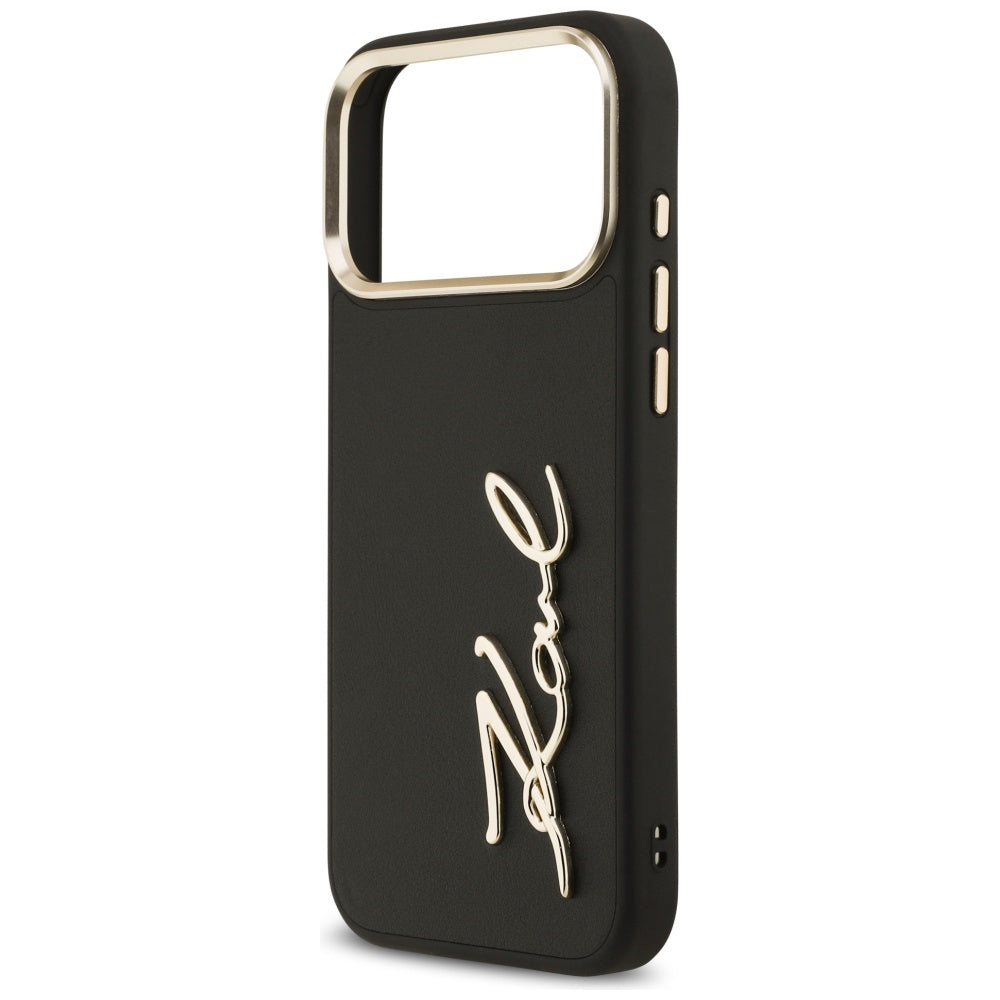 Futrola za Apple iPhone 17 Pro Max, Karl Lagerfeld, Script Logo, Crna