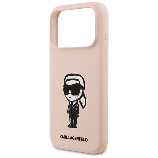Futrola za Apple iPhone 17 Pro Max, Karl Lagerfeld, Sketch and Logo Karl, Roze