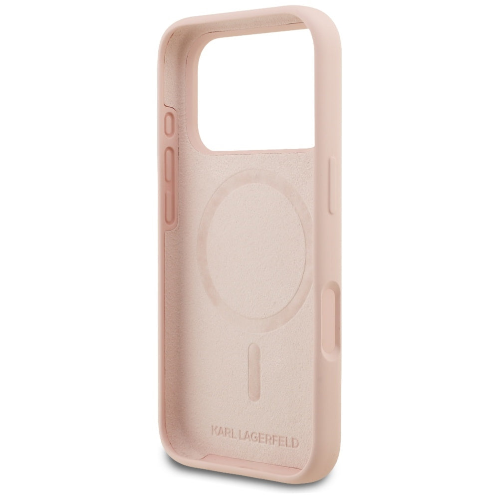 Futrola za Apple iPhone 17 Pro Max, Karl Lagerfeld, Sketch and Logo Karl, Roze