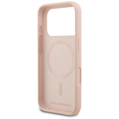 Futrola za Apple iPhone 17 Pro Max, Karl Lagerfeld, Sketch and Logo Karl, Roze