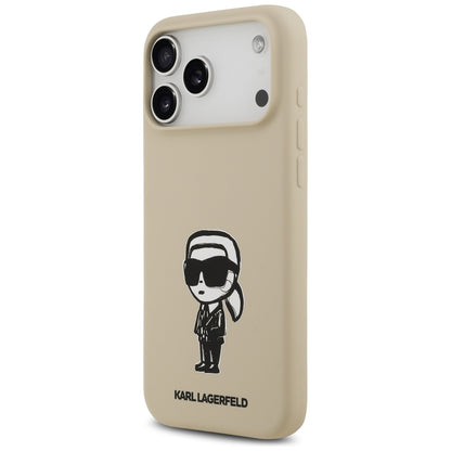 Futrola za Apple iPhone 17 Pro Max, Karl Lagerfeld, Sketch and Logo Karl, Braon