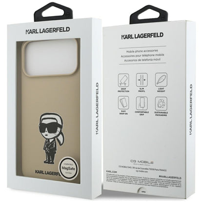 Futrola za Apple iPhone 17 Pro Max, Karl Lagerfeld, Sketch and Logo Karl, Braon