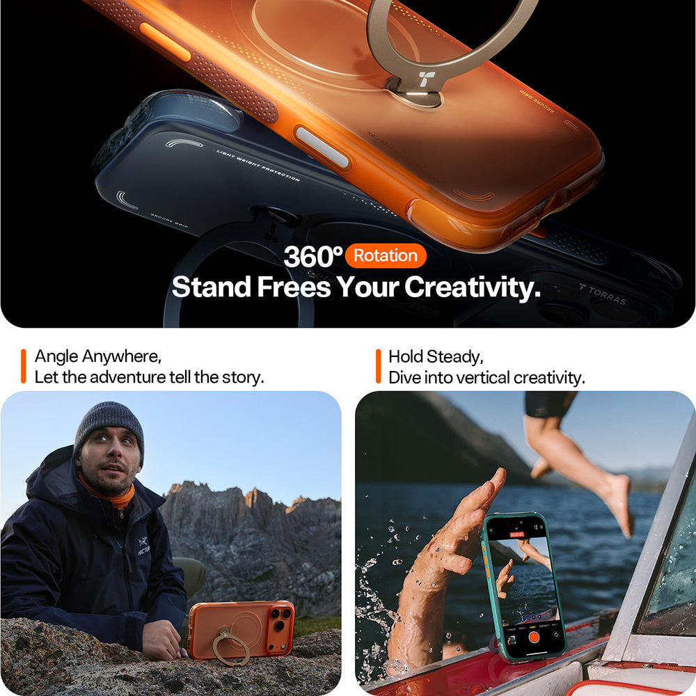 Futrola za Apple iPhone 17 Pro Max, Torras, Ostand Spin Air, Plava