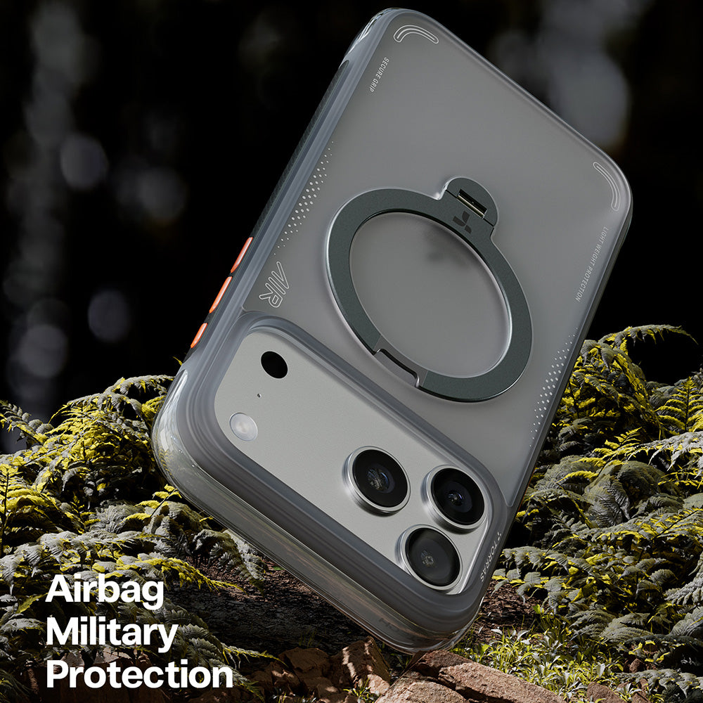 Futrola za Apple iPhone 17 Pro Max, Torras, Ostand Spin Air, Siva