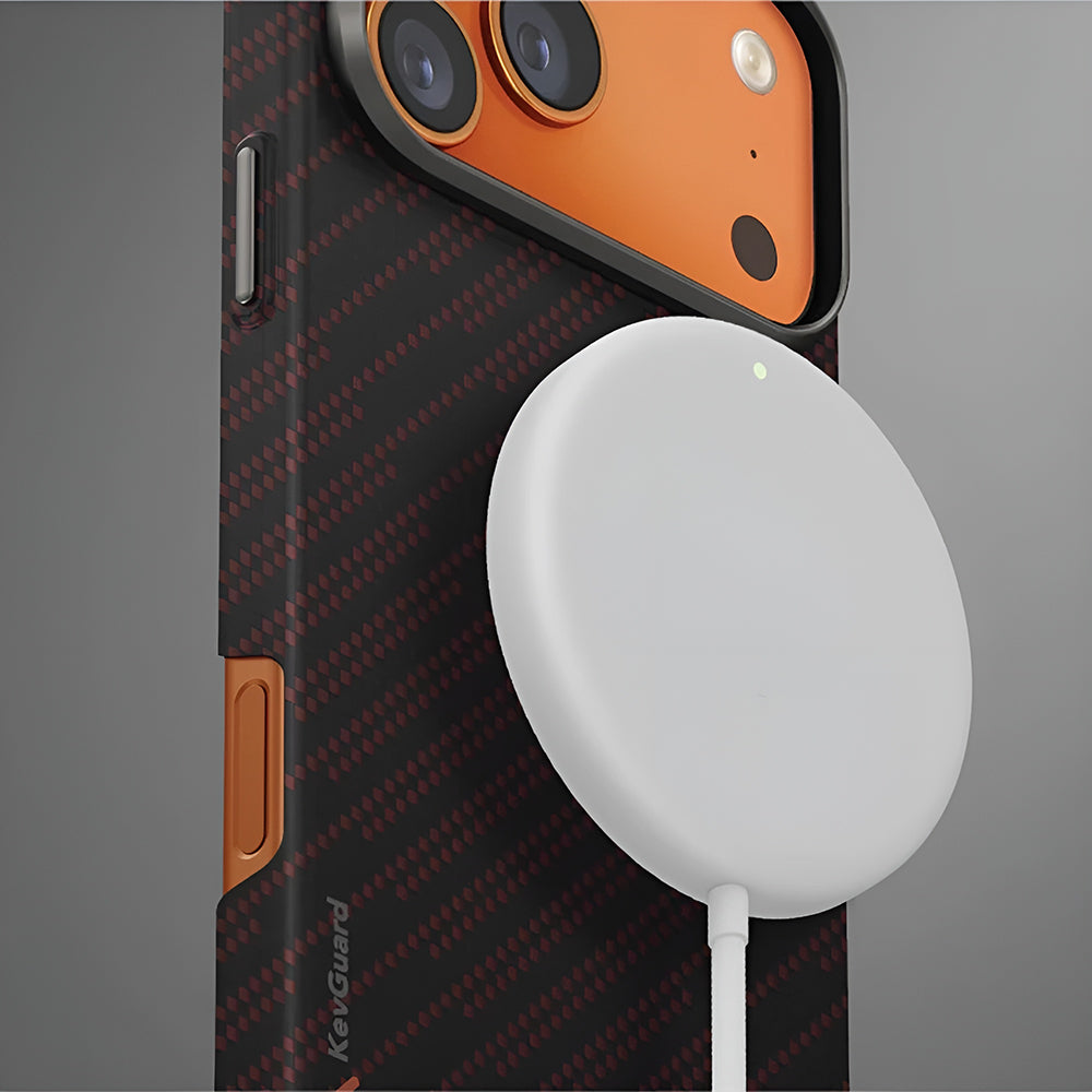 Futrola MagSafe za Apple iPhone 17 Pro Max, UNIQ, Keva MagClick, Crna Crvena