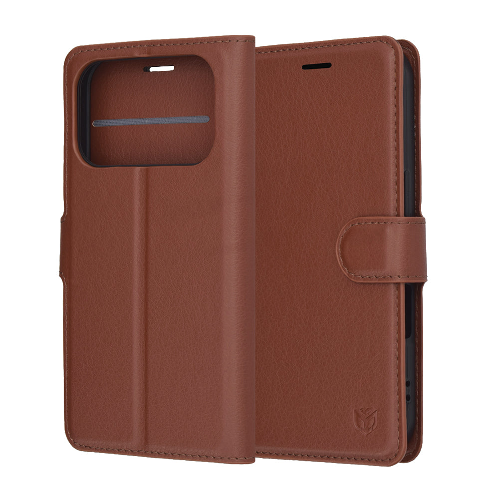 Futrola za Apple iPhone 17 Pro, Techsuit, Leather Folio, Braon