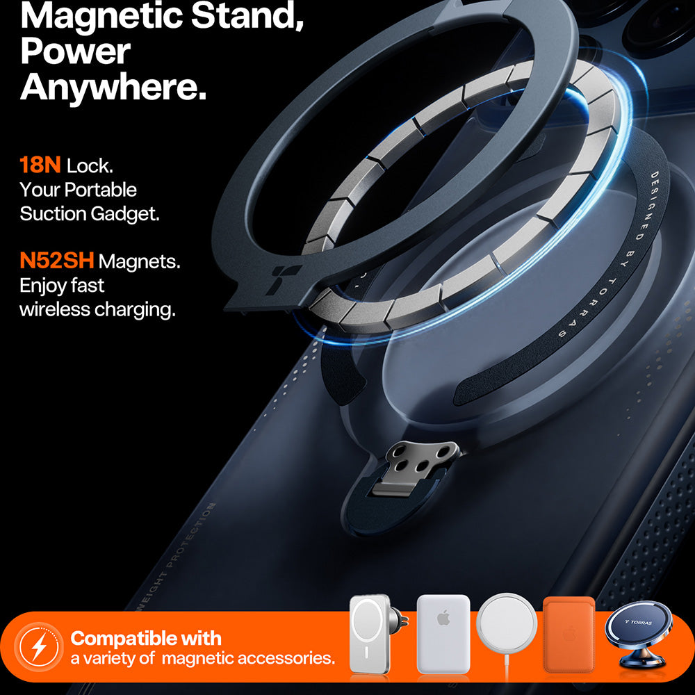 Futrola za Apple iPhone 17 Pro, Torras, Ostand Spin Air, Plava