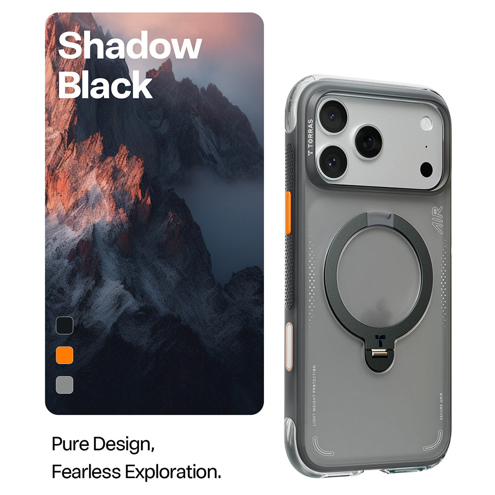 Futrola za Apple iPhone 17 Pro, Torras, Ostand Spin Air, Siva