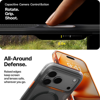 Futrola za Apple iPhone 17 Pro, Torras, Ostand Spin Air, Siva