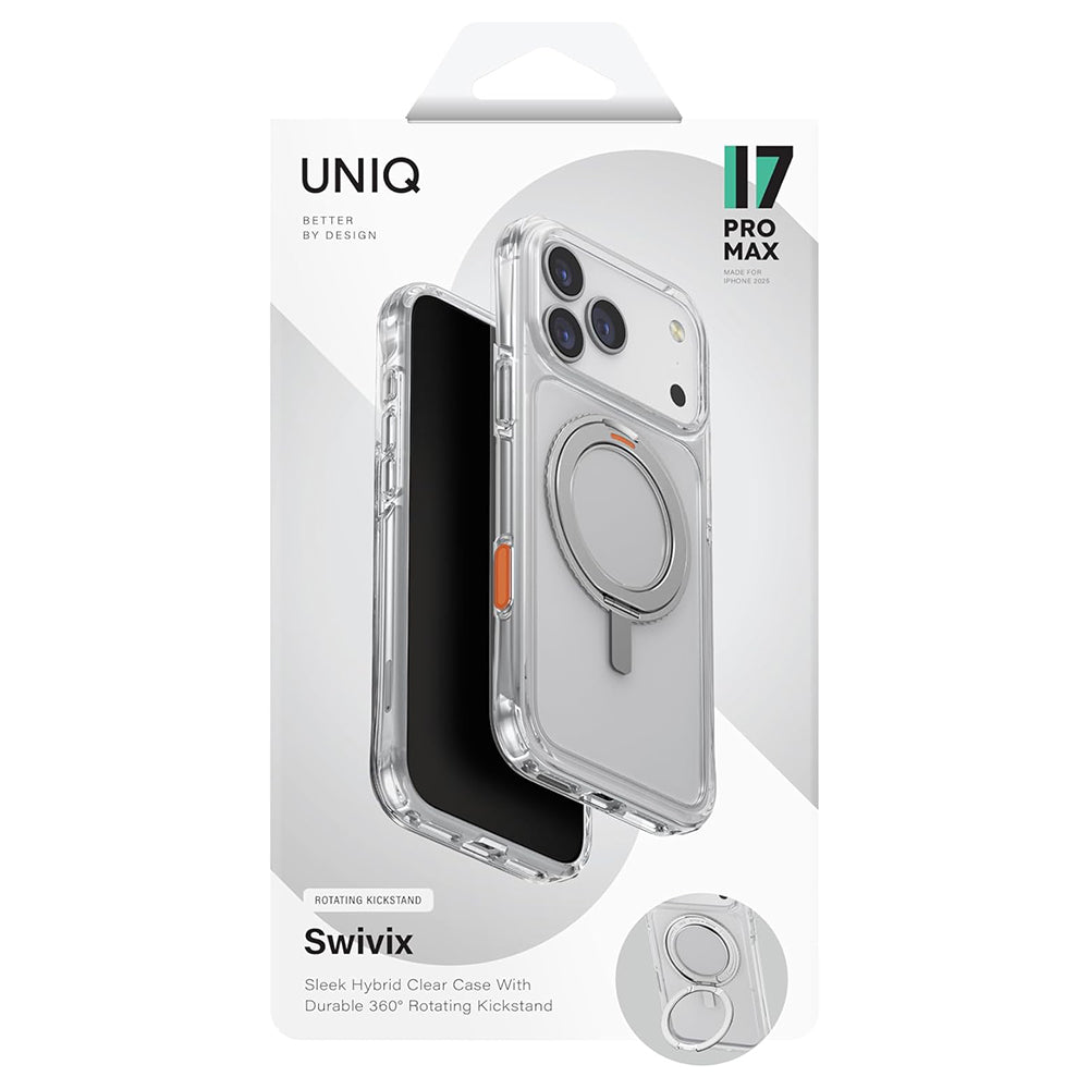 Futrola za Apple iPhone 17 Pro, UNIQ, Swivix, Srebrna