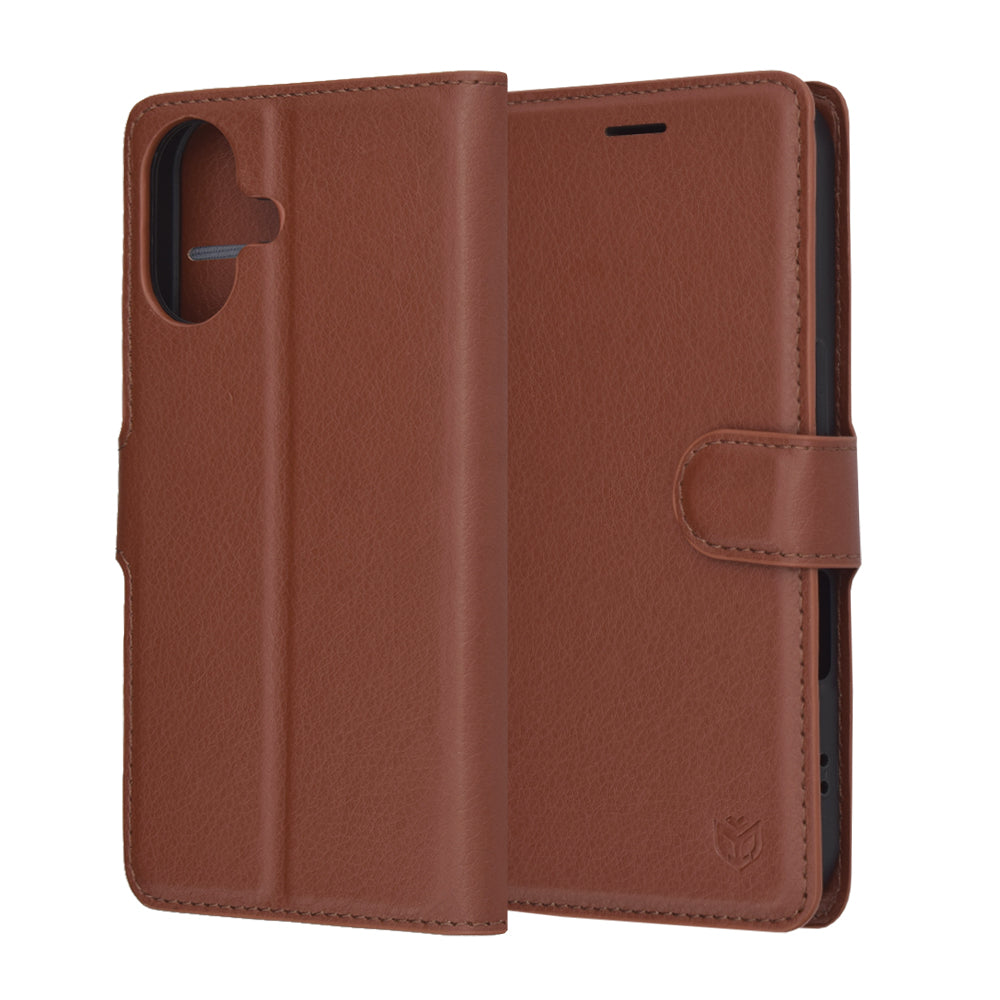 Futrola za Apple iPhone 17, Techsuit, Leather Folio, Braon