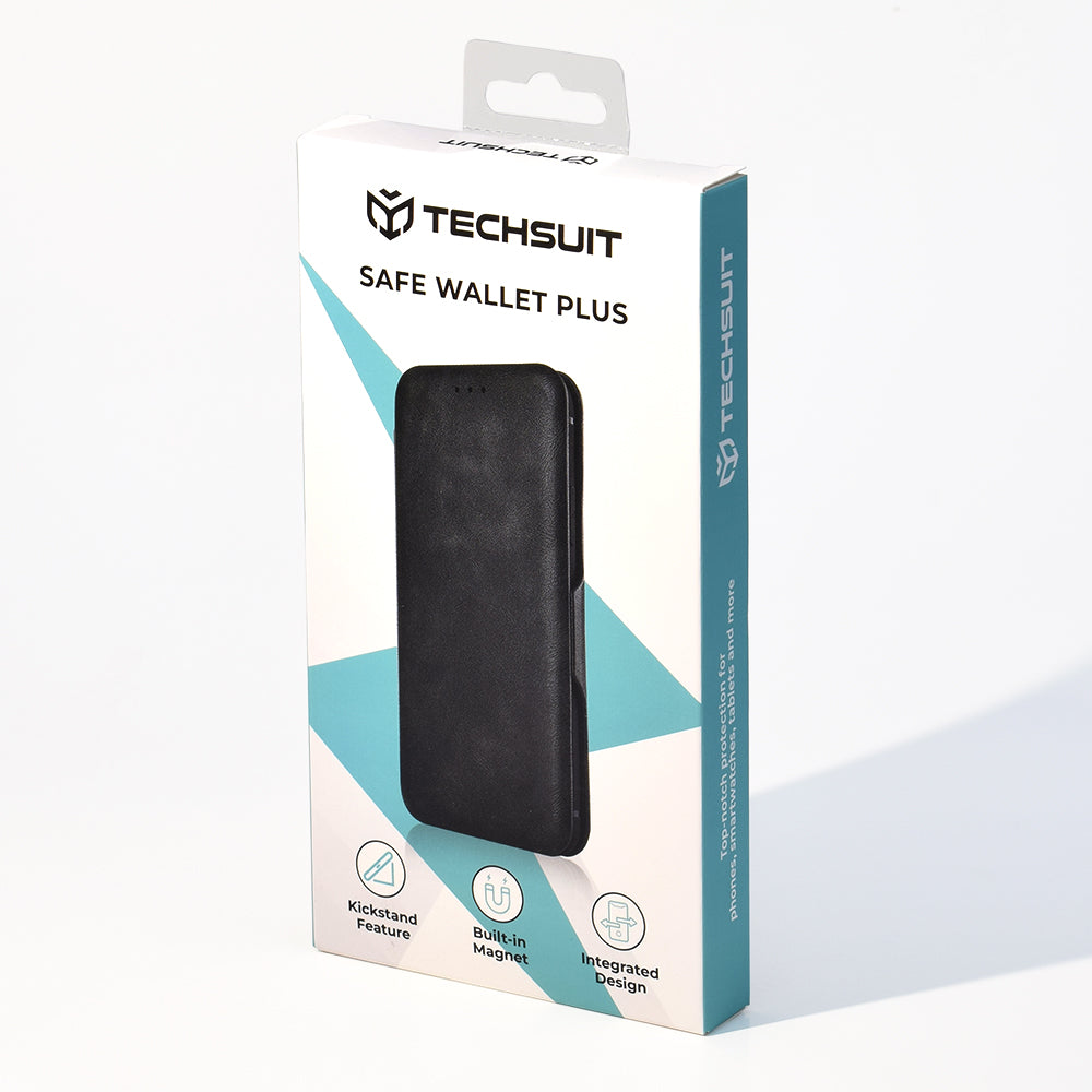 Futrola za Apple iPhone 17, Techsuit, Safe Wallet Plus, Crna
