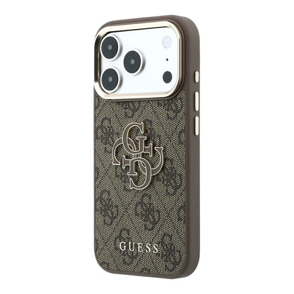 Futrola za Apple iPhone 18 Pro / 17 Pro, Guess, 4G Big Resin Logo, Braon