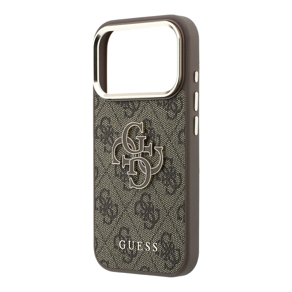 Futrola za Apple iPhone 18 Pro / 17 Pro, Guess, 4G Big Resin Logo, Braon