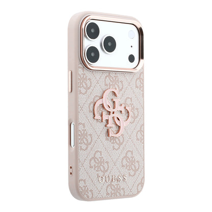 Futrola za Apple iPhone 18 Pro / 17 Pro, Guess, 4G Big Resin Logo, Roze