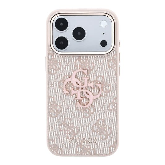 Futrola za Apple iPhone 18 Pro / 17 Pro, Guess, 4G Big Resin Logo, Roze