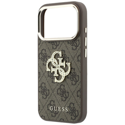 Futrola za Apple iPhone 18 Pro / 17 Pro, Guess, 4G Big Strass Logo, Braon
