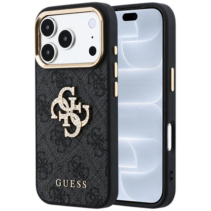 Futrola za Apple iPhone 18 Pro / 17 Pro, Guess, 4G Big Strass Logo, Crna