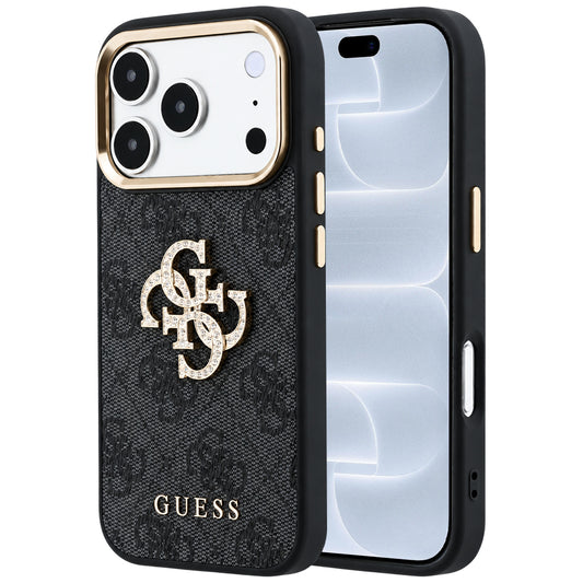 Futrola za Apple iPhone 18 Pro / 17 Pro, Guess, 4G Big Strass Logo, Crna