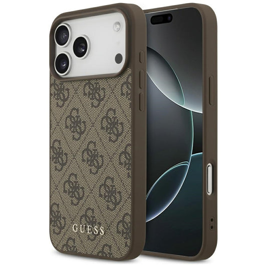 Futrola za Apple iPhone 18 Pro / 17 Pro, Guess, 4G Classic Logo, Braon